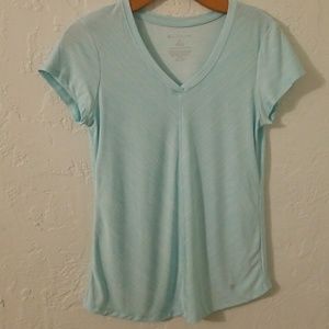 Bally sky blue sz M workout tee line detail